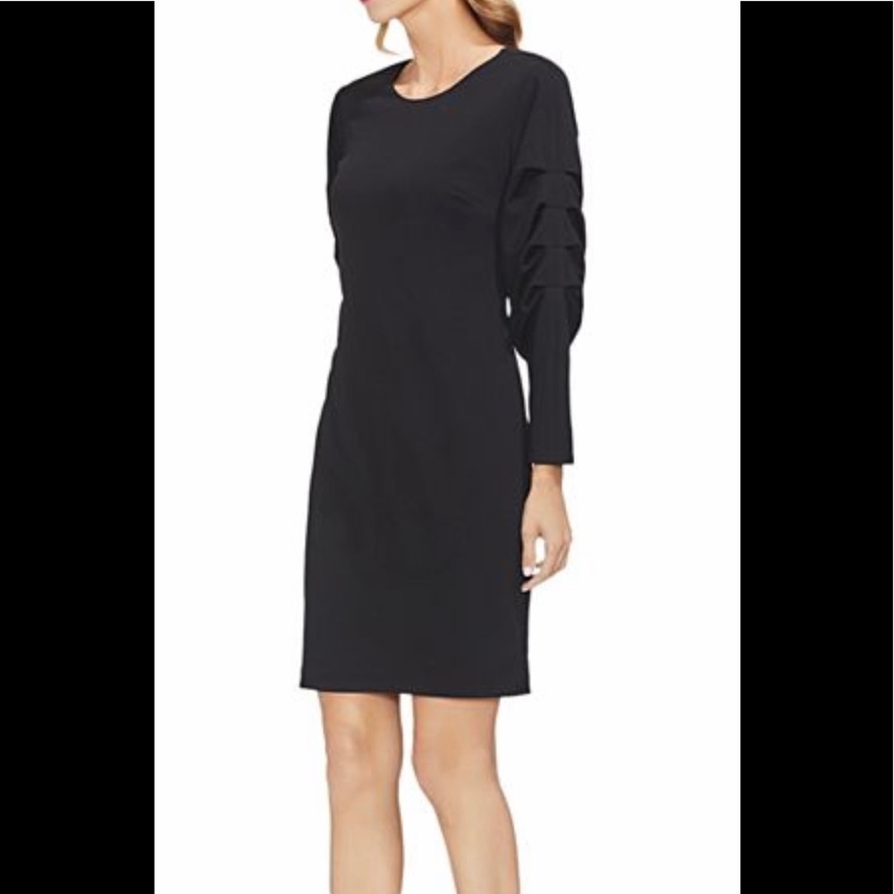Vince Camuto - Ruched-sleeve sheath dress